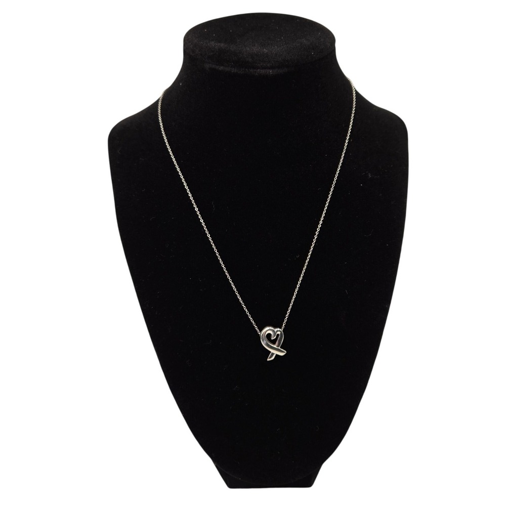 Tiffany‎ & Co. Paloma Picasso Loving Heart Sterling Silver Pendant Necklace - Picture 2 of 10